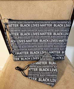 "Masks By Loretta" Black Lives Matter Wristlet Purse and Mask Combo