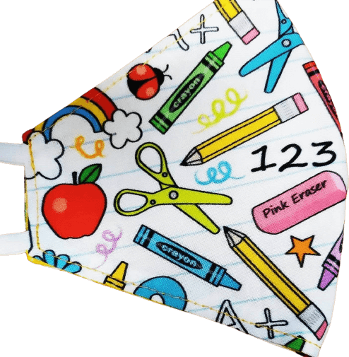 "Masks By Loretta" Back to School Supplies Face Mask